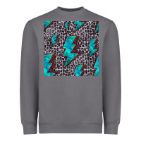 Storm turquoise lightning bolt seamless pattern Heavyweight Sweatshirt - HRA Design Shop
