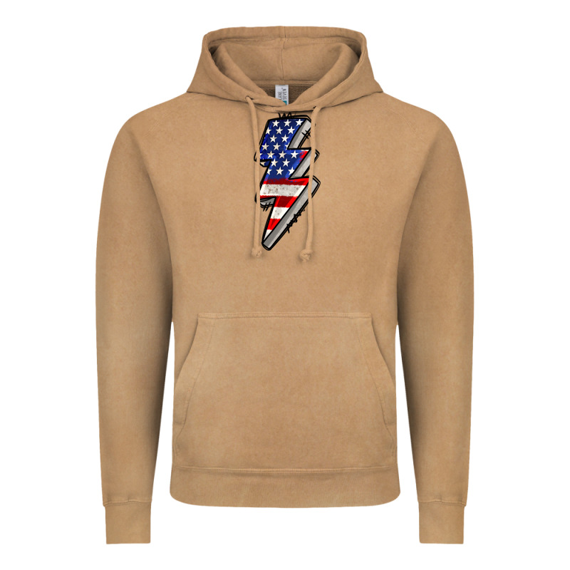 American Lightning Bold 4th Of July Vintage Hoodie by CowGirlArtShop | Teevron