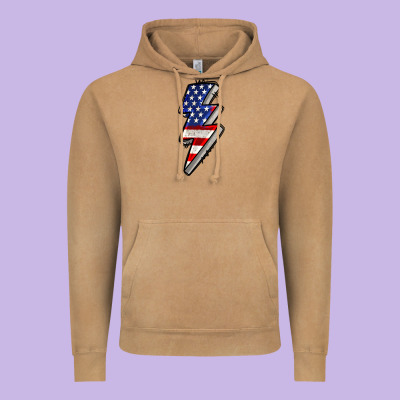 American Lightning Bold 4th Of July Vintage Hoodie Designed By Cowgirlartshop
