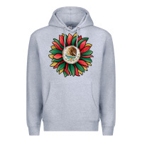 Heather Grey mexican sunflower Premium Hoodie - Jasminsmagicworld