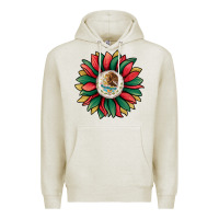 Oatmeal Heather mexican sunflower Premium Hoodie - Jasminsmagicworld