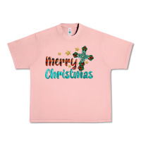 Salmon merry christmas turquoise gemstones cross Urban Heavy Tee - BarkalooDesign