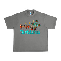 Tornado merry christmas turquoise gemstones cross Urban Heavy Tee - BarkalooDesign