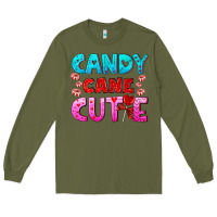Army Green candy cane cutie Long Sleeve Tee - AdoDesignShop