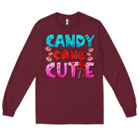 Burgundy candy cane cutie Long Sleeve Tee - AdoDesignShop