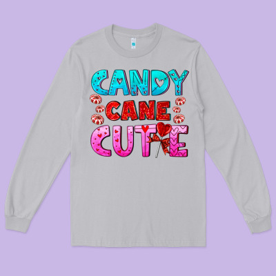 Candy Cane Cutie Long Sleeve Tee Designed By Adodesignshop