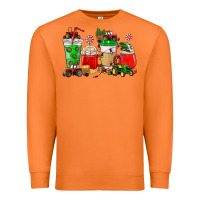 Carrot Christmas tractor coffee cup Premium Sweatshirt - NancyCooperArtShop