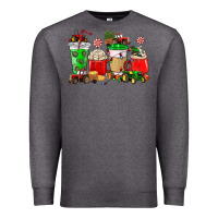 Charcoal Heather Christmas tractor coffee cup Premium Sweatshirt - NancyCooperArtShop