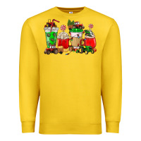 Lemon Christmas tractor coffee cup Premium Sweatshirt - NancyCooperArtShop
