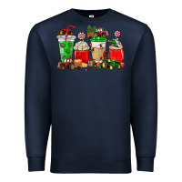 Navy Christmas tractor coffee cup Premium Sweatshirt - NancyCooperArtShop