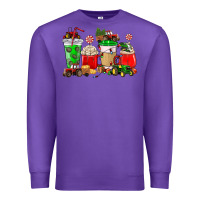 Purple Christmas tractor coffee cup Premium Sweatshirt - NancyCooperArtShop