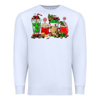 White Christmas tractor coffee cup Premium Sweatshirt - NancyCooperArtShop