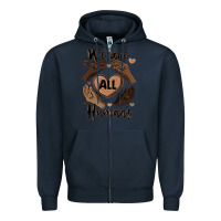 Navy we are all humans Zipper Hoodie - MaliasSmallBusiness