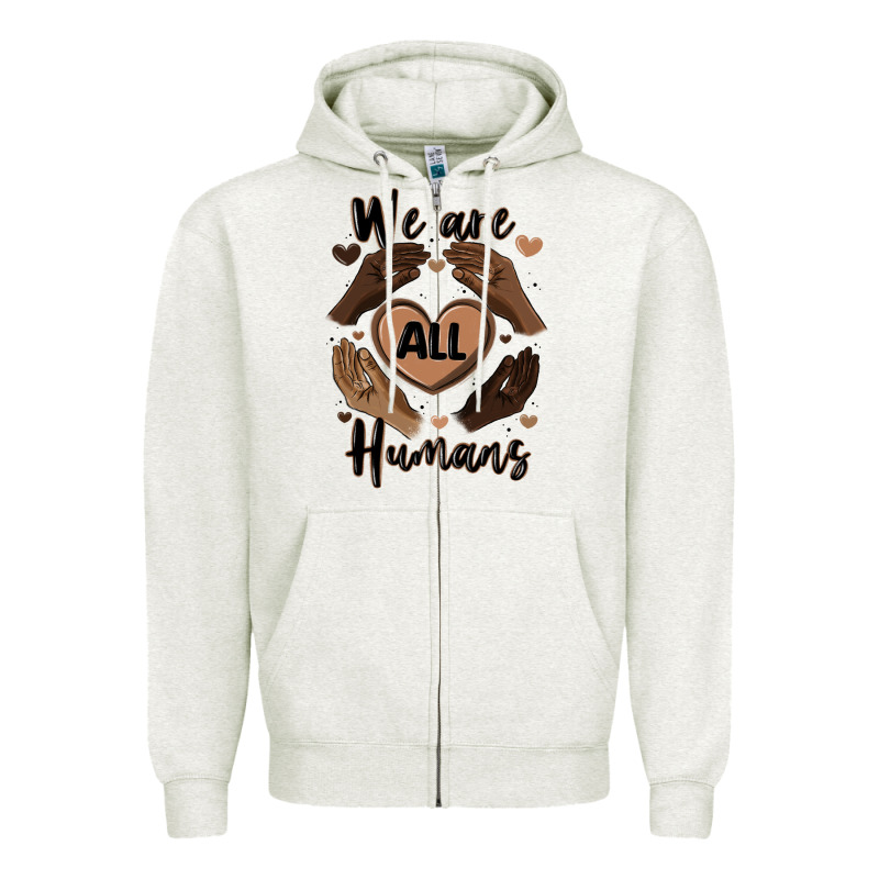 We Are All Humans Zipper Hoodie by MaliasSmallBusiness | Teevron