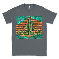Charcoal Heather cactus gemstone Classic Tee - JahusDesignShop