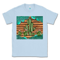 Dusty Blue cactus gemstone Classic Tee - JahusDesignShop