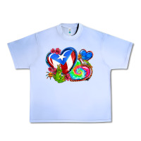 Grape Ice western leopard puerto rico   hearts Urban Heavy Tee - AdoDesignShop