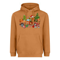 Meerkat christmas gingerbread truck Heavyweight Hoodie - MaliasSmallBusiness