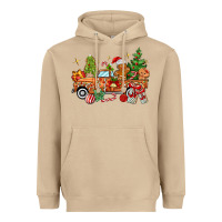 Mushroom christmas gingerbread truck Heavyweight Hoodie - MaliasSmallBusiness