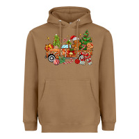 Toasted Coconut christmas gingerbread truck Heavyweight Hoodie - MaliasSmallBusiness