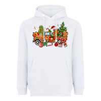 White christmas gingerbread truck Heavyweight Hoodie - MaliasSmallBusiness