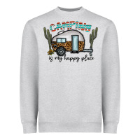 Camping Is My Happy Place Heavyweight Sweatshirt | Teevron
