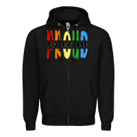 Black proud to be me Zipper Hoodie - MaliasSmallBusiness
