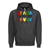 Charcoal Heather proud to be me Zipper Hoodie - MaliasSmallBusiness