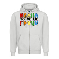 Dove Grey proud to be me Zipper Hoodie - MaliasSmallBusiness