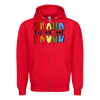 Red proud to be me Zipper Hoodie - MaliasSmallBusiness