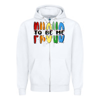 White proud to be me Zipper Hoodie - MaliasSmallBusiness
