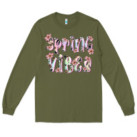 Army Green spring vibes Long Sleeve Tee - Artiststas