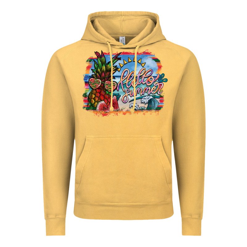 Hello Summer Vintage Hoodie by SublimationCraftShop | Teevron