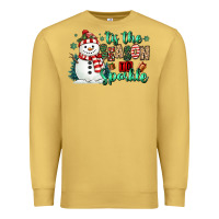 Antique Gold tis the season to sparkle snowman Premium Sweatshirt - MaliasSmallBusiness
