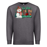 Charcoal Heather tis the season to sparkle snowman Premium Sweatshirt - MaliasSmallBusiness