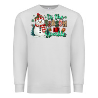 Dove Grey tis the season to sparkle snowman Premium Sweatshirt - MaliasSmallBusiness