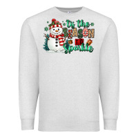 Oatmeal Heather tis the season to sparkle snowman Premium Sweatshirt - MaliasSmallBusiness