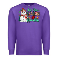 Purple tis the season to sparkle snowman Premium Sweatshirt - MaliasSmallBusiness