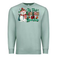 Seafoam tis the season to sparkle snowman Premium Sweatshirt - MaliasSmallBusiness