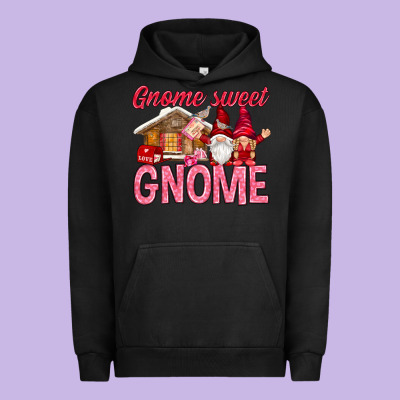 Gnome Sweet Gnome Valentine's Day Urban Hoodie Designed By Howdyjamesfarm