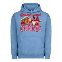 Pigment Pebble Blue Gnome sweet gnome Valentine's Day Urban Hoodie - HowdyJamesFarm