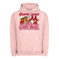 Pigment Salmon Gnome sweet gnome Valentine's Day Urban Hoodie - HowdyJamesFarm