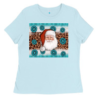 Baby Blue santa gemstone Ladies Tee - AdoDesignShop