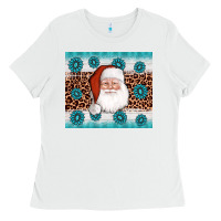 White santa gemstone Ladies Tee - AdoDesignShop