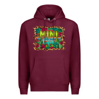 Burgundy mini cita serape background Premium Hoodie - BarkalooDesign