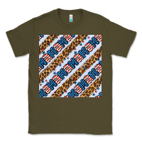 Army Green american mama leopard seamless pattern Classic Tee - BundleAndBundleShop