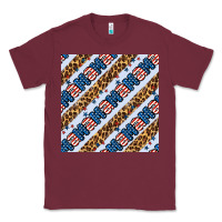 Burgundy american mama leopard seamless pattern Classic Tee - BundleAndBundleShop