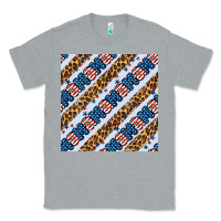 Heather Grey american mama leopard seamless pattern Classic Tee - BundleAndBundleShop