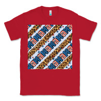 Red american mama leopard seamless pattern Classic Tee - BundleAndBundleShop