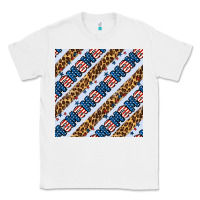 White american mama leopard seamless pattern Classic Tee - BundleAndBundleShop